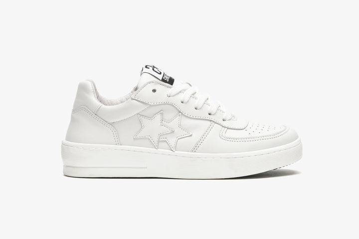 PADEL STAR WHITE LEATHER SNEAKERS - Main Image