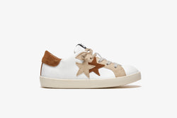 LOW PH SNEAKERS IN WHITE LEATHER - DETAILS IN BEIGE AND BROWN CRUST